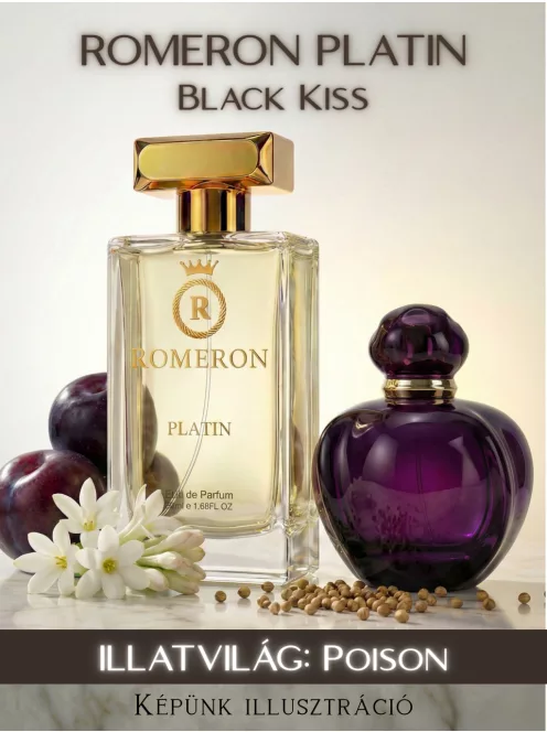 Romeron Platin – Black Kiss | Női Eau de Parfum 50 ml