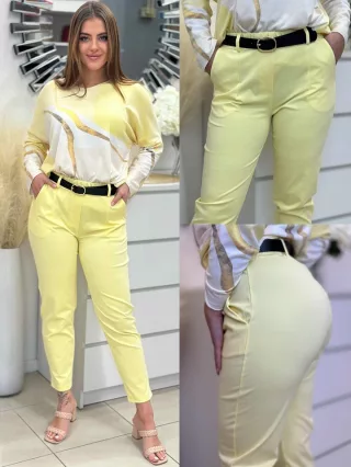 Csinos, pamut nadrág övvel