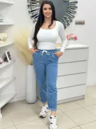 Rugalmas, farmer hatású nadrág