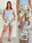 Zsebes, mintás rövidnadrág