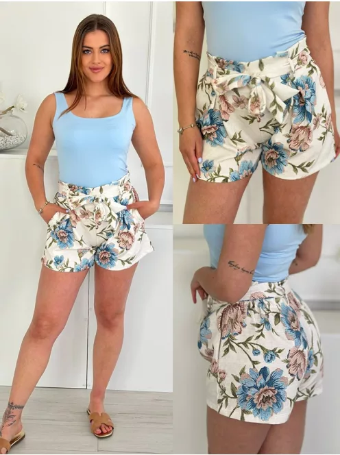 Zsebes, mintás rövidnadrág