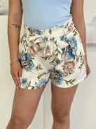 Zsebes, mintás rövidnadrág