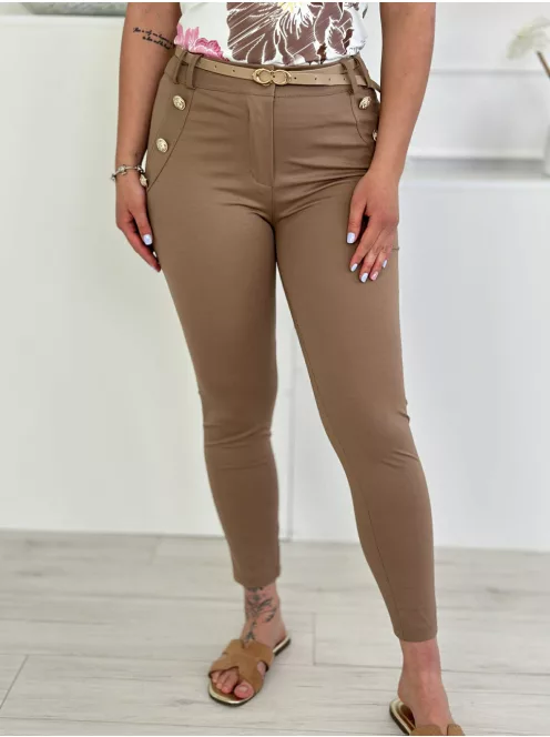 Elegáns, pamut nadrág övvel