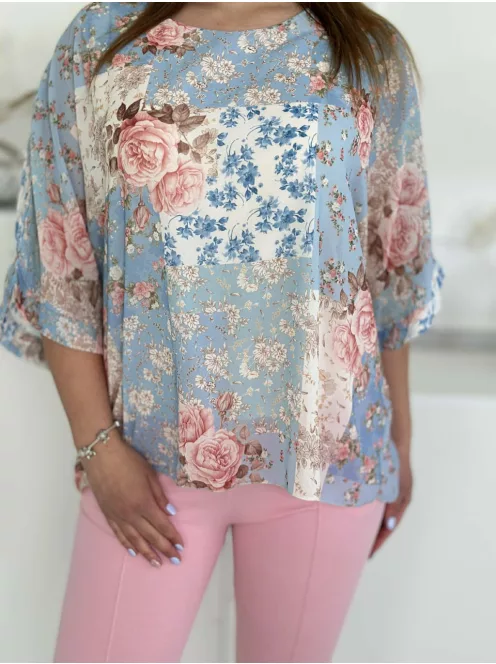 Lenge fazonú, muszlin felső