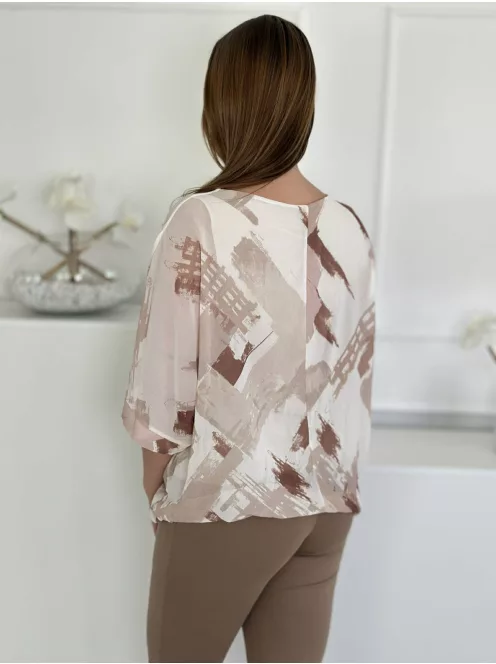 Lenge fazonú, muszlin felső