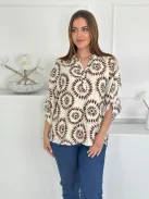 Lenvászon hatású felső