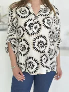 Lenvászon hatású felső