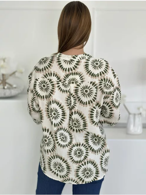 Lenvászon hatású felső