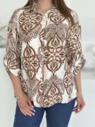 Lenvászon hatású felső