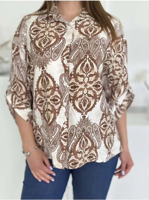 Lenvászon hatású felső