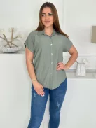 Lenvászon hatású felső