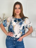 Lenge, mintás blúz