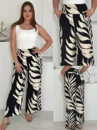 Lenvászon hatású, zsebes nadrág