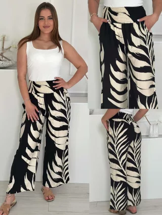 Lenvászon hatású, zsebes nadrág