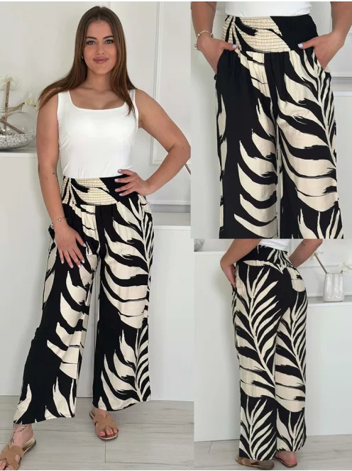 Lenvászon hatású, zsebes nadrág