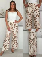 Lenvászon hatású, zsebes nadrág