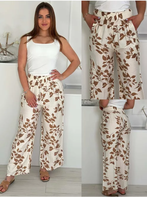 Lenvászon hatású, zsebes nadrág