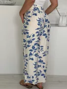 Lenvászon hatású, zsebes nadrág