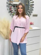 Lenge fazonú, öves tunika