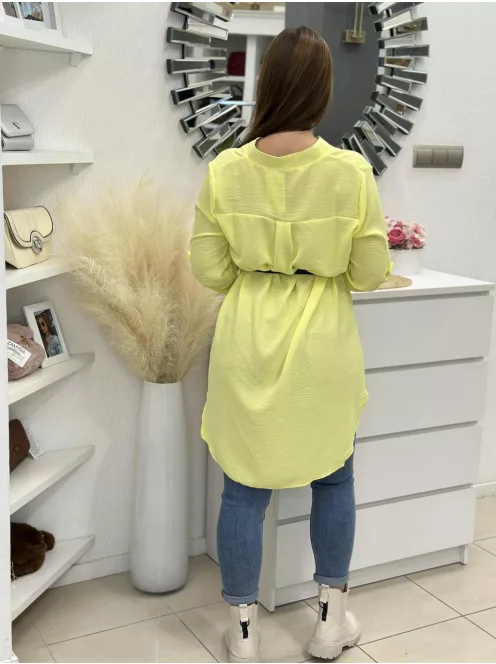 Lenge fazonú, öves tunika