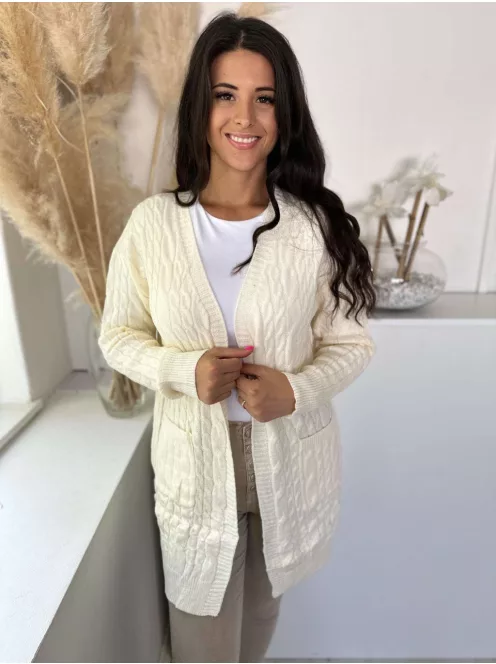 Extra rugalmas, puha, lenge, zsebes, kötött kardigán. (S-XL méretre ajánljuk.)
