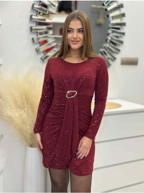 Elegáns, rugalmas anyagú, csillogós ruha .