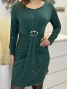 Elegáns, rugalmas anyagú, csillogós ruha .