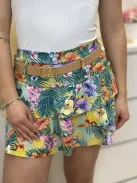 Mintás, fodros skort