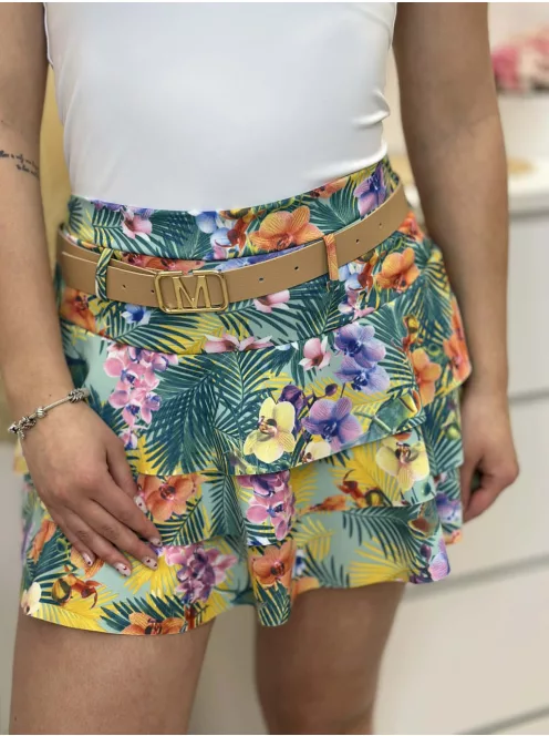 Mintás, fodros skort