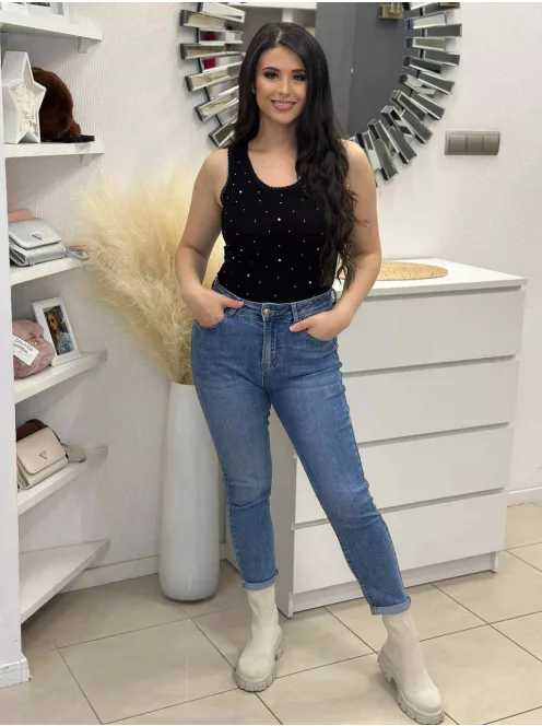 Rugalmas, pamut, ujjatlan felső