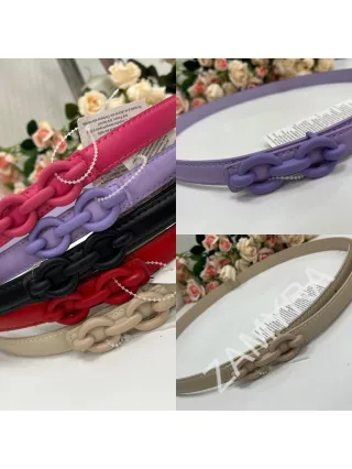 Nem rugalmas, műbőr, vékony öv.