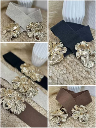 Rugalmas, gumis, fém csatos öv .