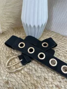 Rugalmas, gumis, fém csatos öv .