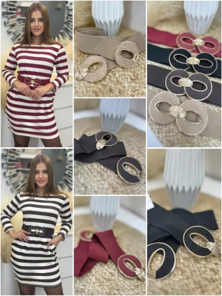 Rugalmas, gumis, arany csatos öv .