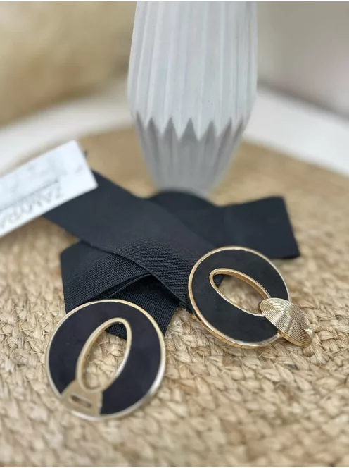 Rugalmas, gumis, arany csatos öv .