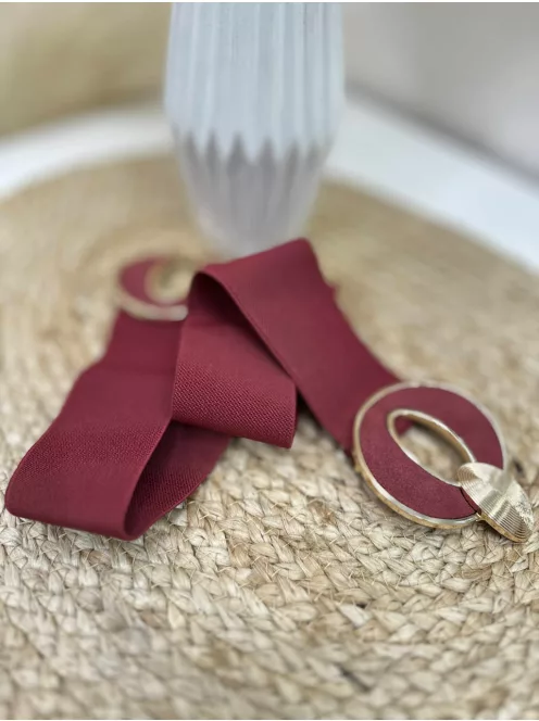 Rugalmas, gumis, arany csatos öv .