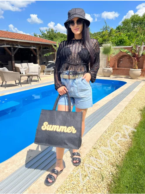 Strandtáska pénztárcával.