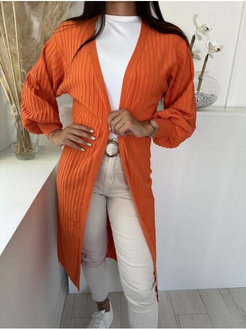 Rugalmas, bordás anyagú, vékony kötött kardigán. (S-XL méretre ajánljuk.)