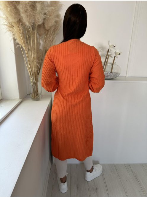 Rugalmas, bordás anyagú, vékony kötött kardigán. (S-XL méretre ajánljuk.)