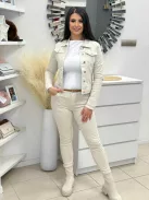 Rugalmas, karcsúsított farmerkabát