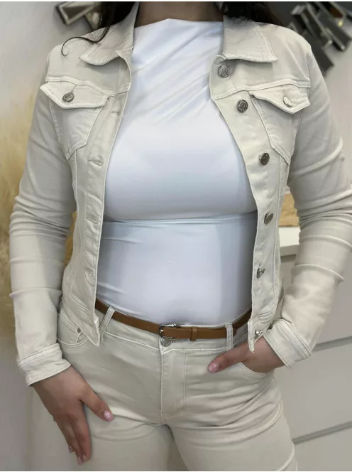 Rugalmas, karcsúsított farmerkabát