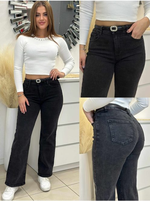 Egyenes szárú, magas derekú farmer