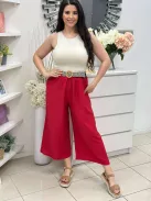 Lenge fazonú, magas, gumis derekú, nem rugalmas anyagú, halásznadrág övvel. (S-XL méretre ajánljuk.)