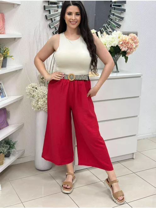 Lenge fazonú, magas, gumis derekú, nem rugalmas anyagú, halásznadrág övvel. (S-XL méretre ajánljuk.)