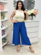 Lenge fazonú, magas, gumis derekú, nem rugalmas anyagú, halásznadrág övvel. (S-XL méretre ajánljuk.)