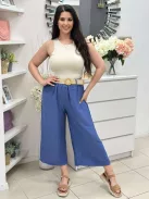 Lenge fazonú, magas, gumis derekú, nem rugalmas anyagú, halásznadrág övvel. (S-XL méretre ajánljuk.)