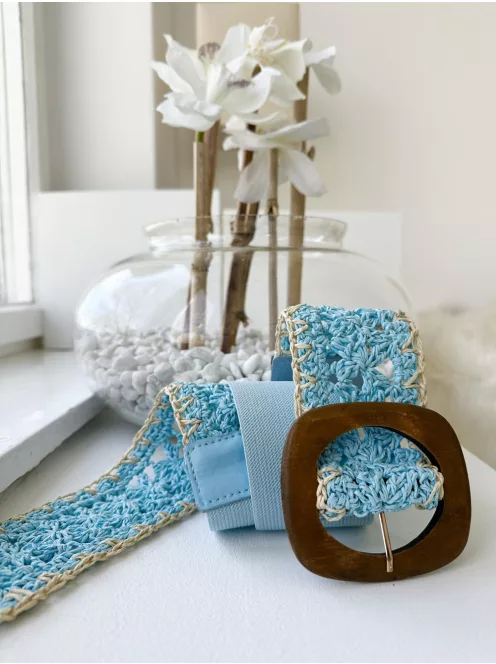 Extra rugalmas, gumis, fonott, fa csatos öv.