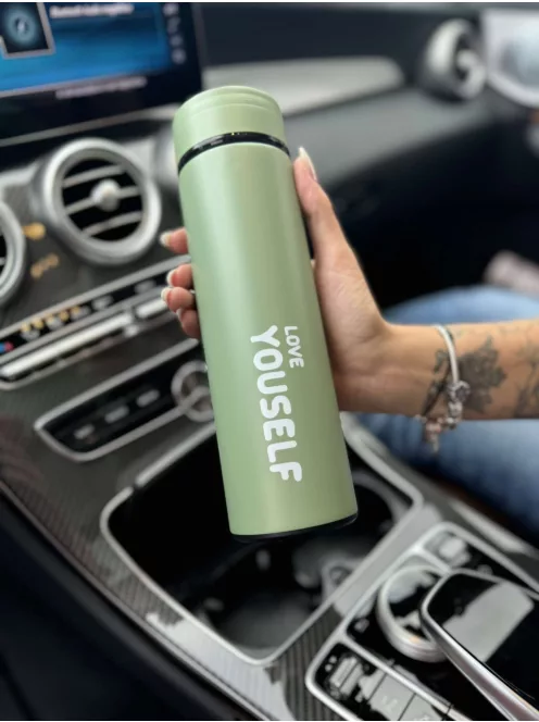 Rozsdamentes acél, teafilter tartós termosz. 500 ml. Jól zár, nem folyik ki!