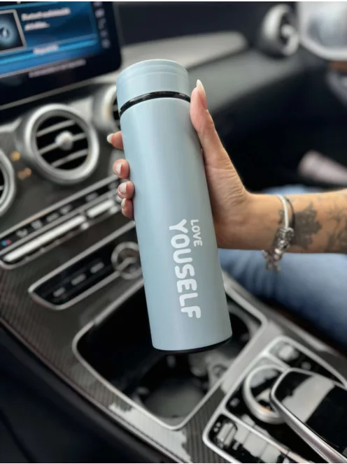 Rozsdamentes acél, teafilter tartós termosz. 500 ml. Jól zár, nem folyik ki!