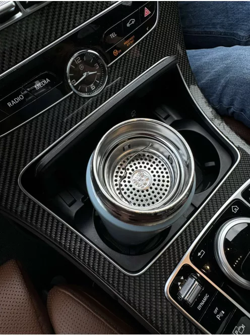 Rozsdamentes acél, teafilter tartós termosz. 500 ml. Jól zár, nem folyik ki!